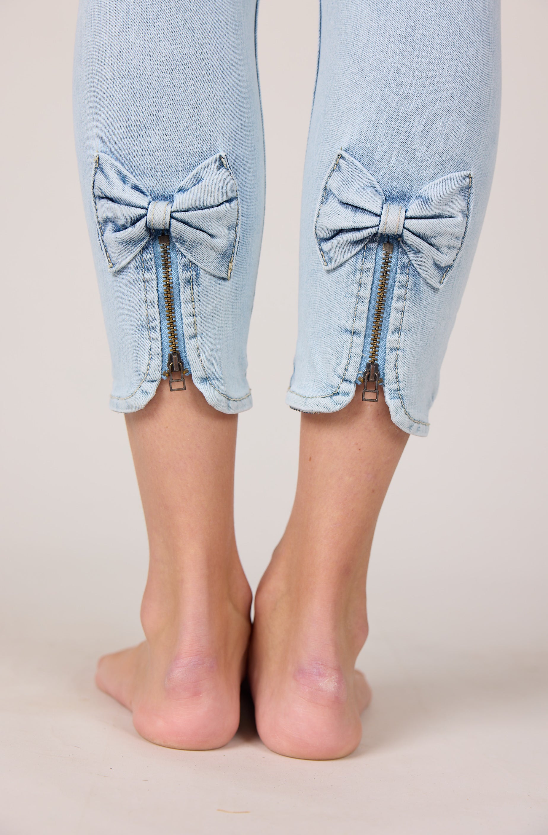 MAPP Bow Denim Jeans DENIM/TWILL 899699 LIGHT BLUE USED