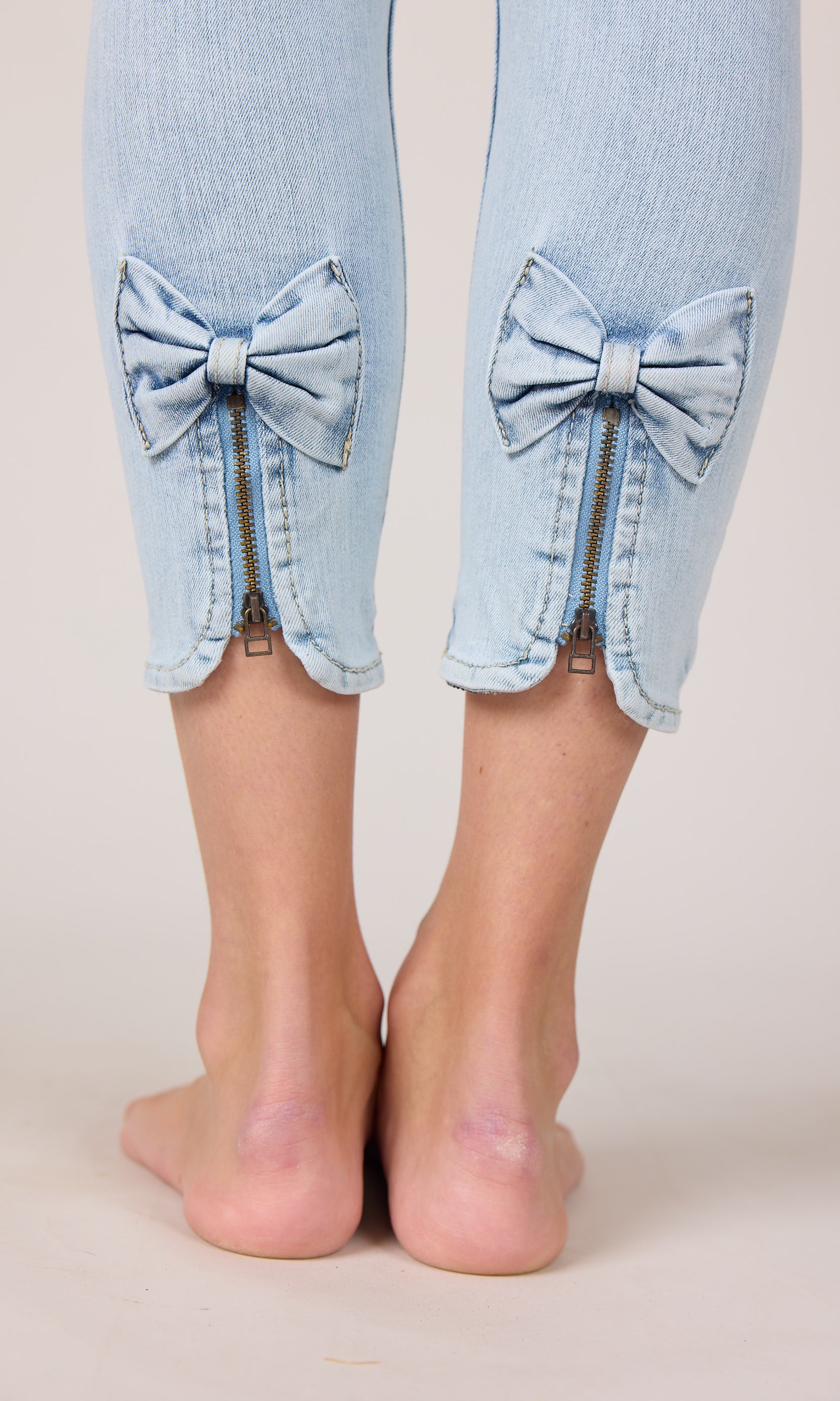 MAPP BOW DENIM JEANS DENIM/TWILL 899699 LIGHT BLUE USED