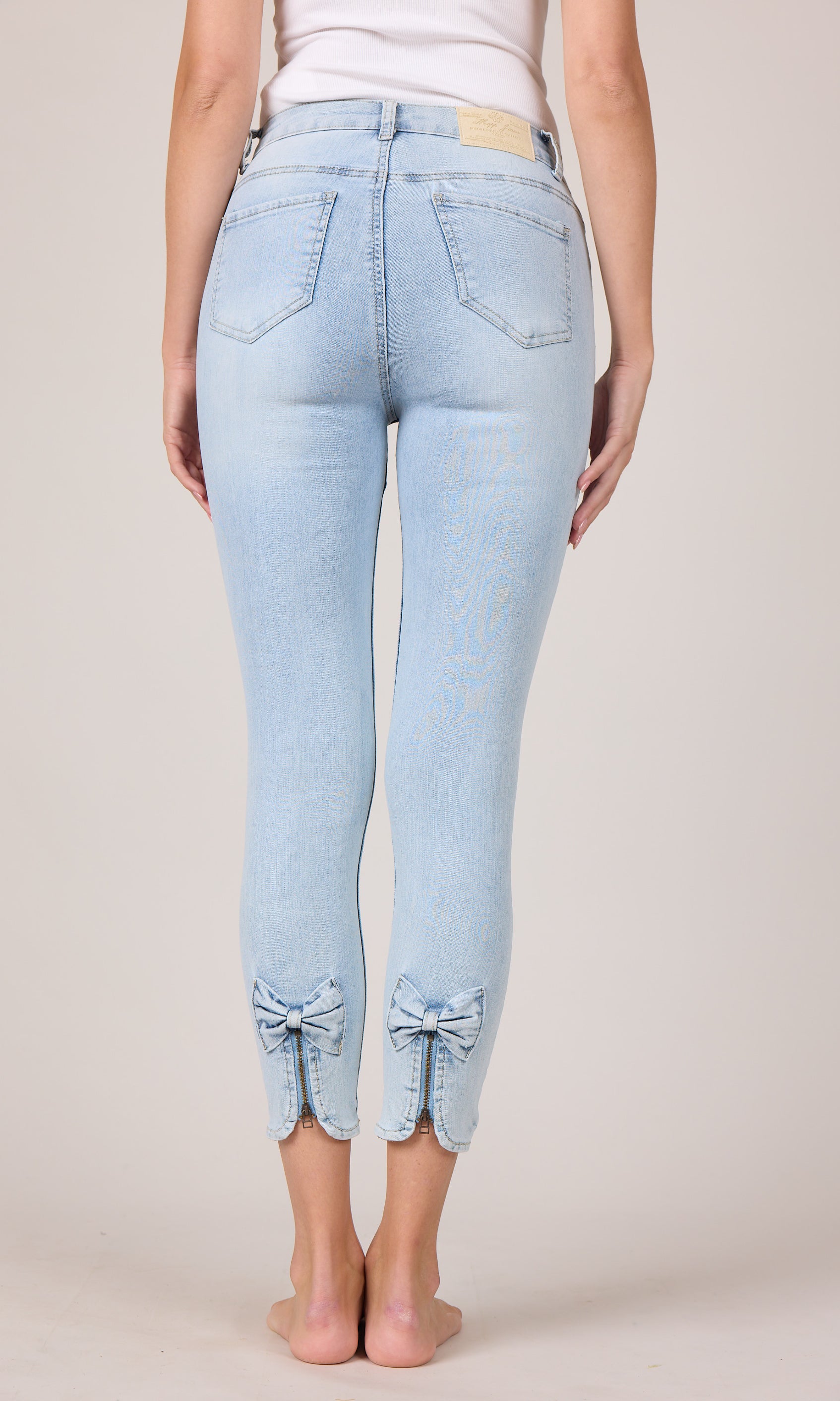 MAPP BOW DENIM JEANS DENIM/TWILL 899699 LIGHT BLUE USED