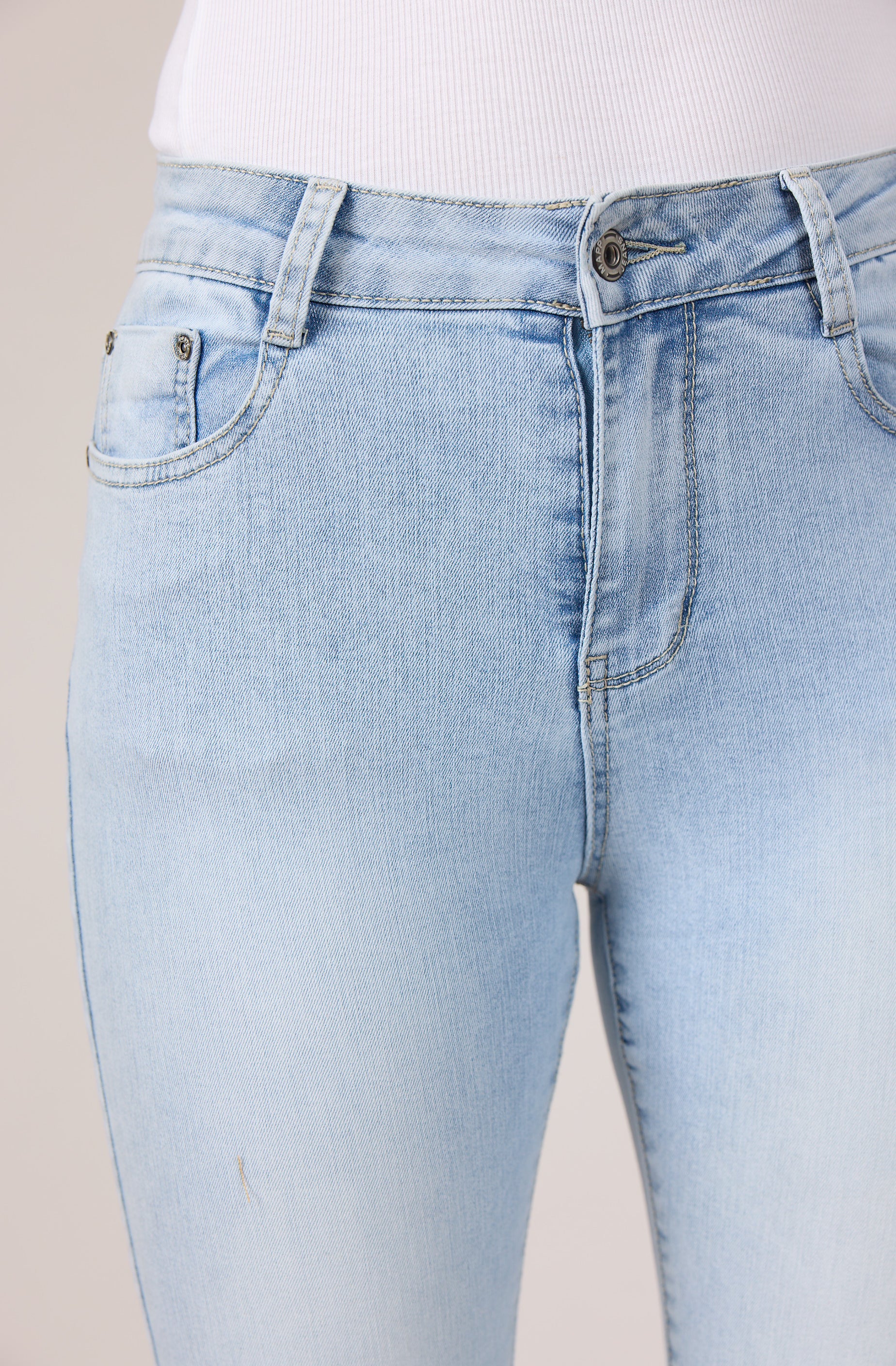 MAPP Bow Denim Jeans DENIM/TWILL 899699 LIGHT BLUE USED
