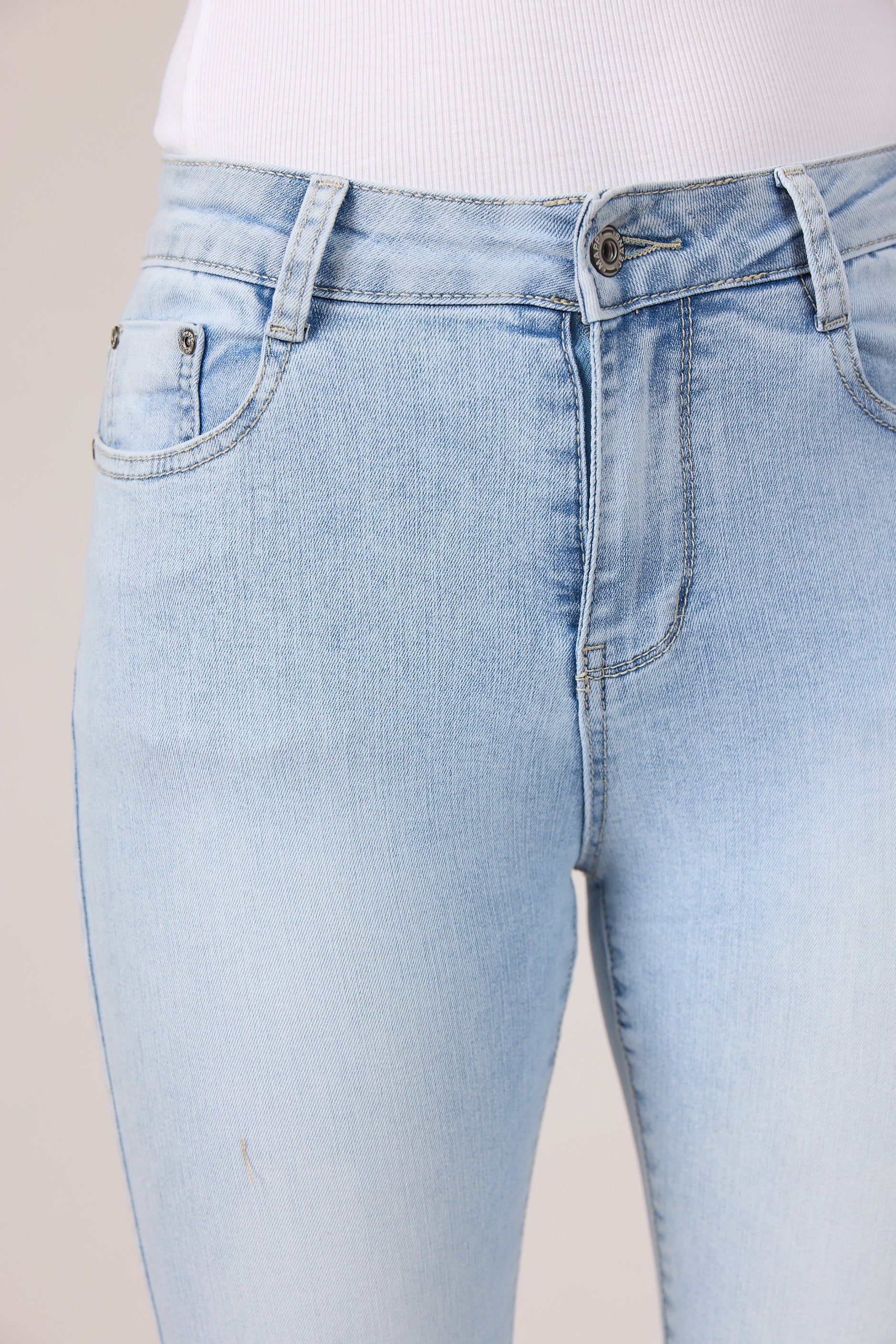 MAPP BOW DENIM JEANS DENIM/TWILL 899699 LIGHT BLUE USED