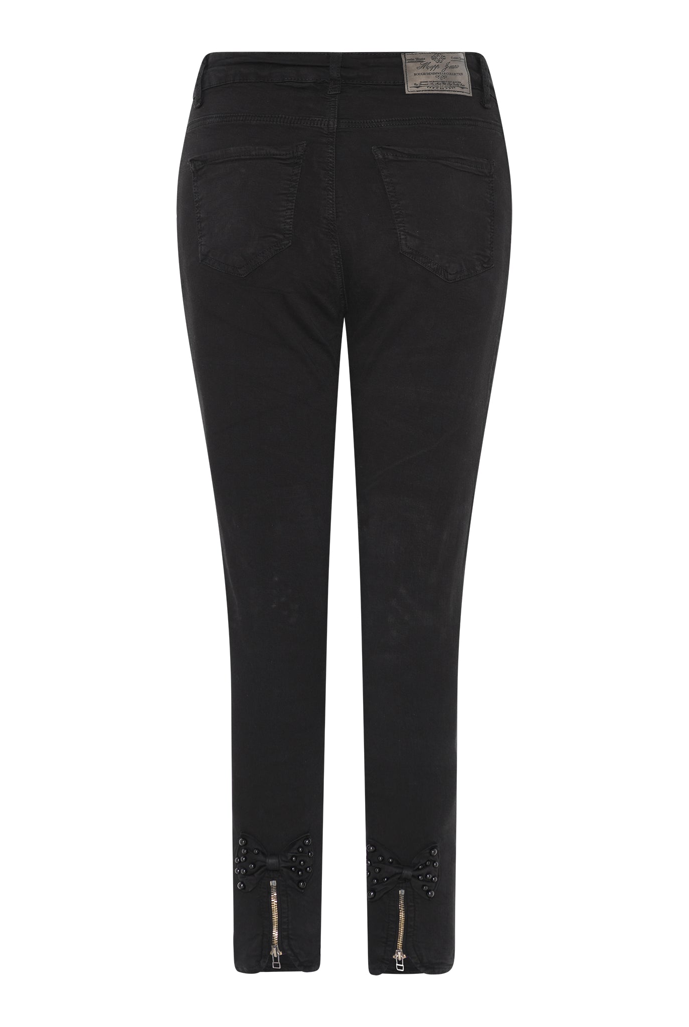 MAPP BOW PEARL TWILL JEANS DENIM/TWILL 80 BLACK