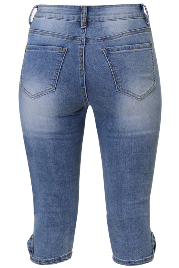 MAPP BOW PIRATE DENIM PANTS 3/4 909699 LT. BLUE USED