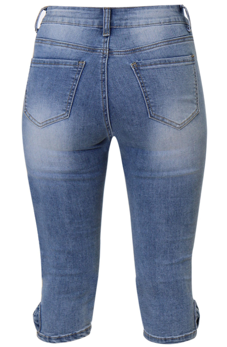 MAPP BOW DENIM PIRAT PANTS 3/4 909699 LT. BLUE USED