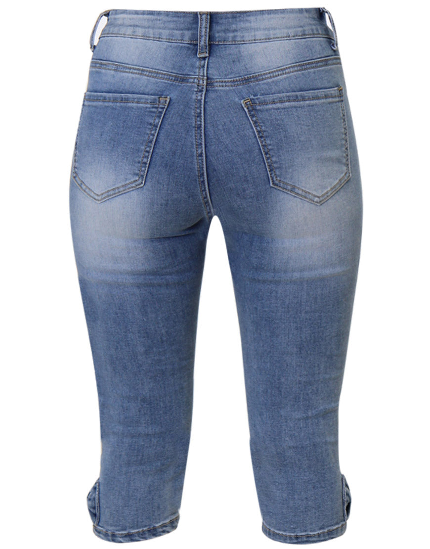 MAPP BOW PIRATE DENIM PANTS 3/4 909699 LT. BLUE USED