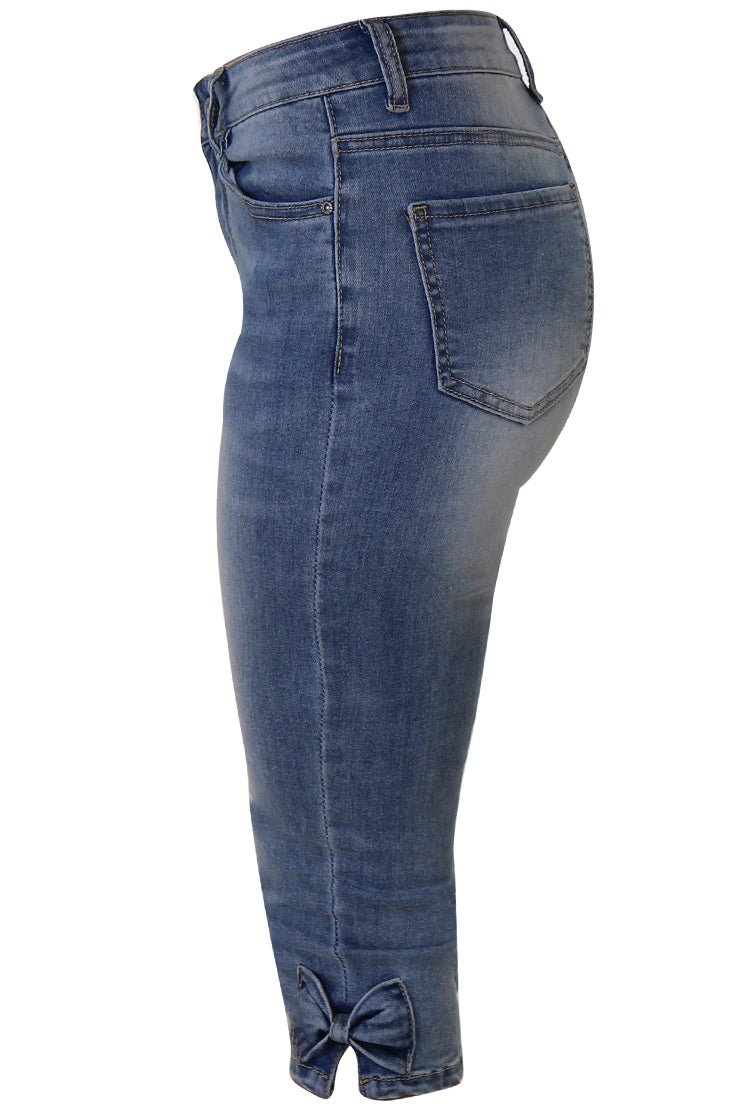 MAPP BOW DENIM PIRAT PANTS 3/4 909699 LT. BLUE USED