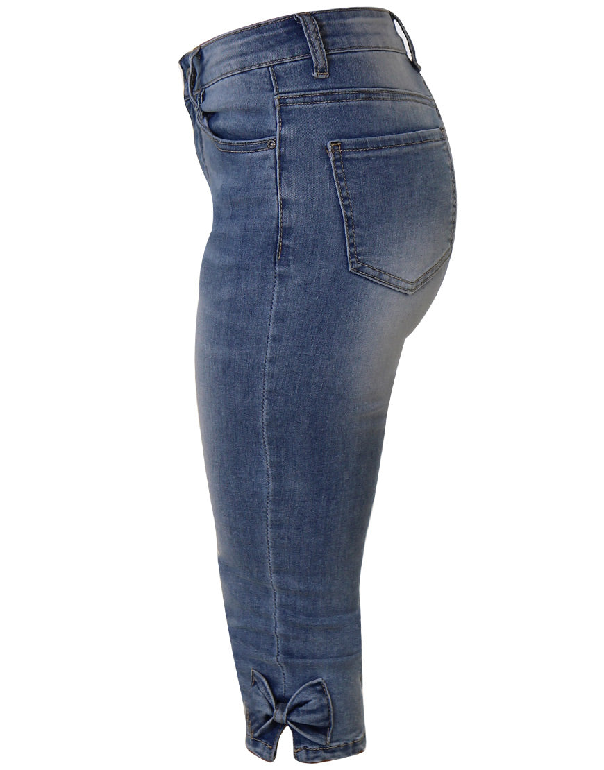 MAPP BOW PIRATE DENIM PANTS 3/4 909699 LT. BLUE USED