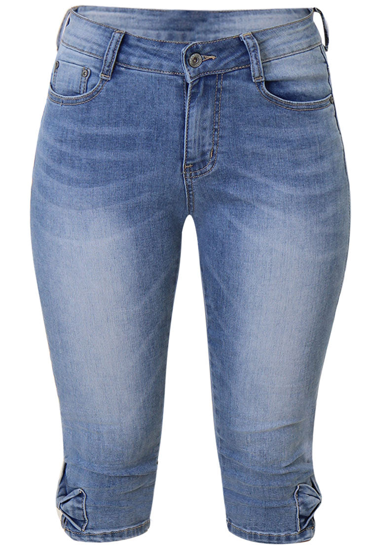 MAPP BOW DENIM PIRAT PANTS 3/4 909699 LT. BLUE USED