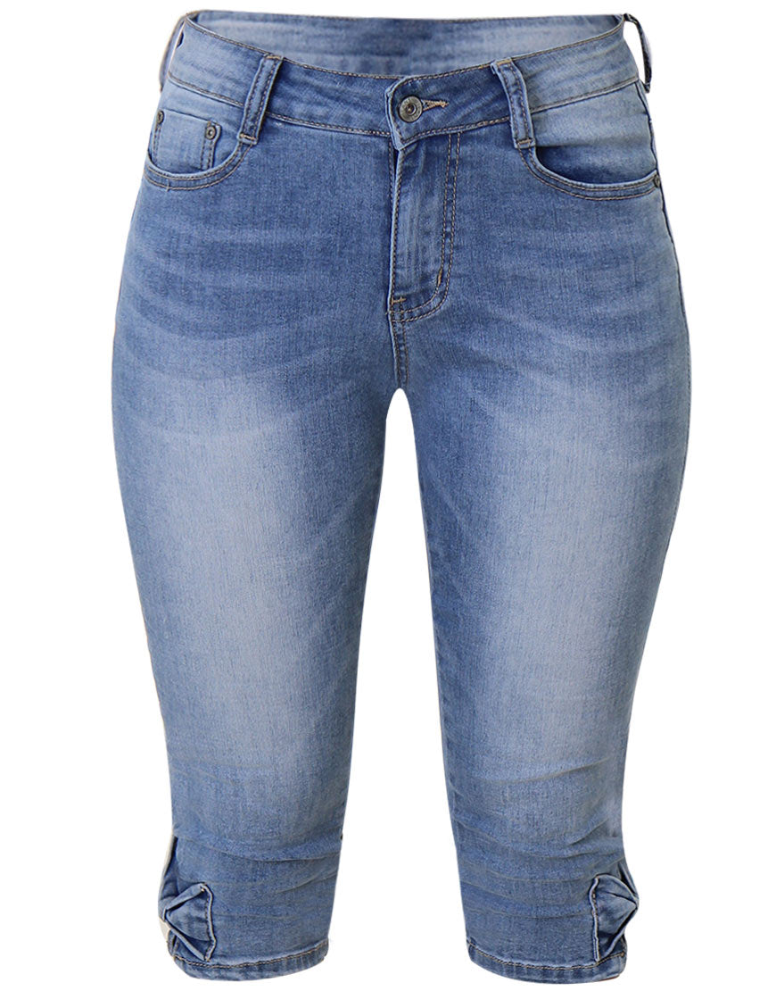 MAPP BOW PIRATE DENIM PANTS 3/4 909699 LT. BLUE USED