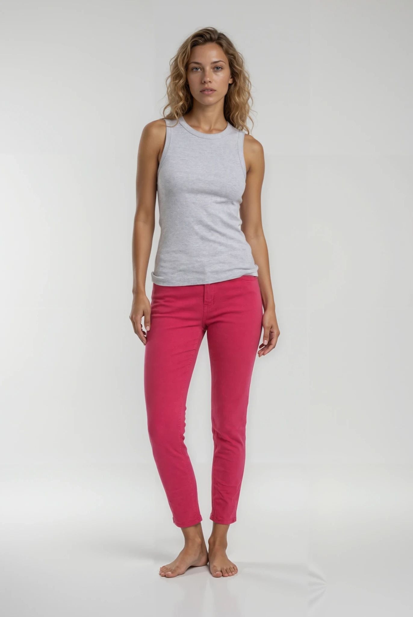 MAPP BOW TWILL JEANS DENIM/TWILL 514 PINK