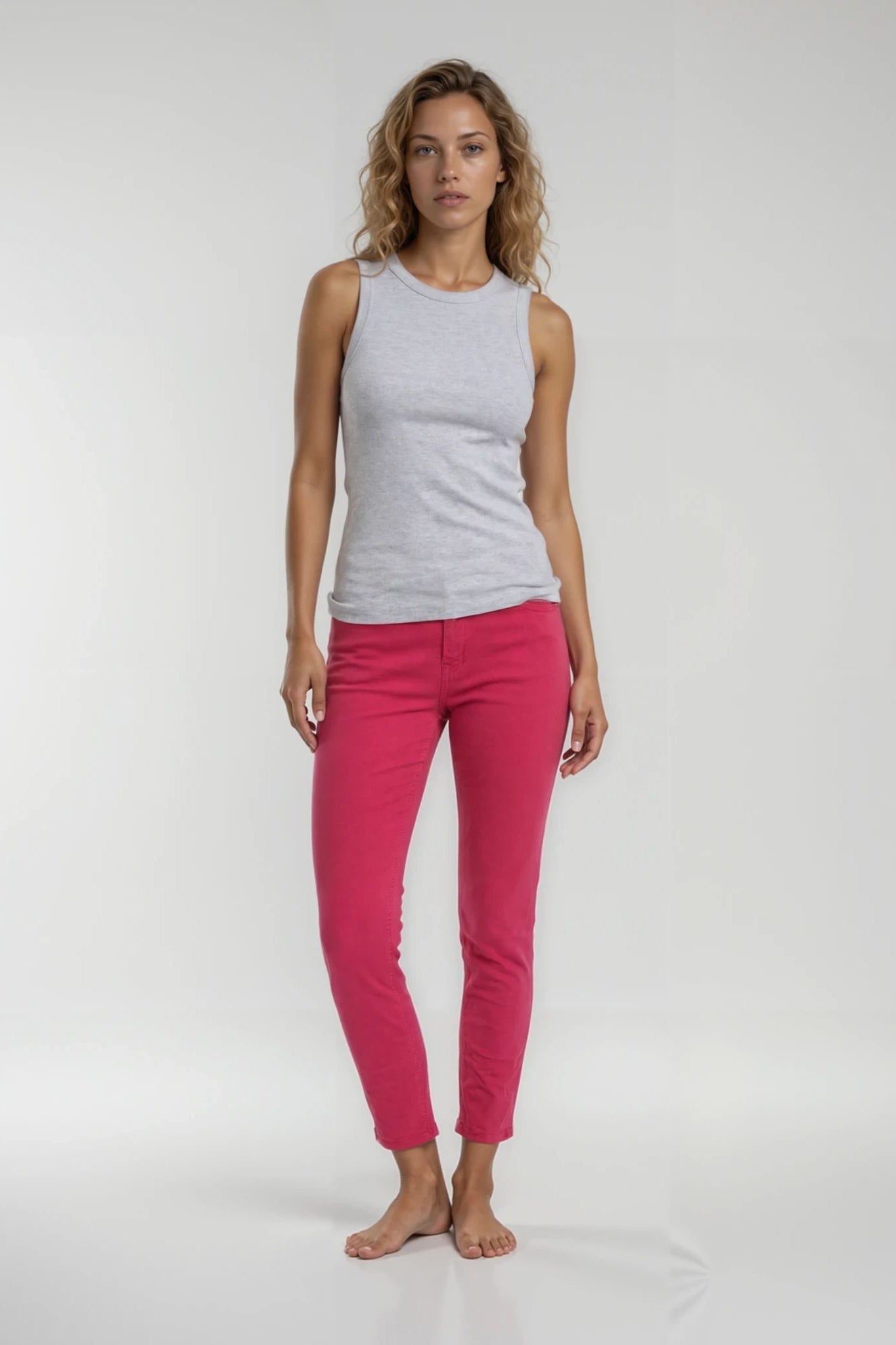 MAPP BOW TWILL JEANS DENIM/TWILL 514 PINK