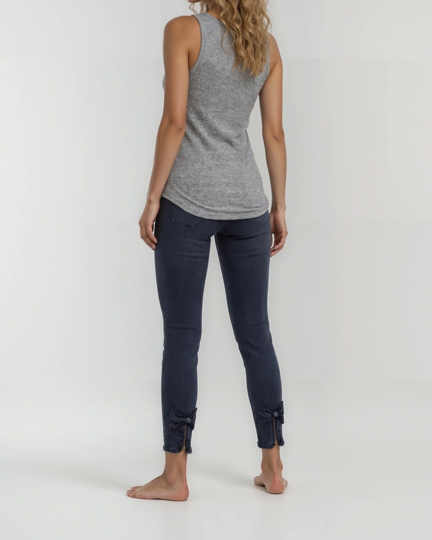 MAPP Bow Twill Jeans DENIM/TWILL 104 NAVY