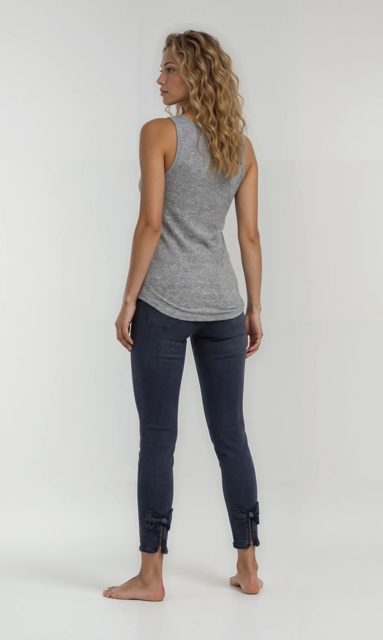 MAPP Bow Twill Jeans DENIM/TWILL 104 NAVY
