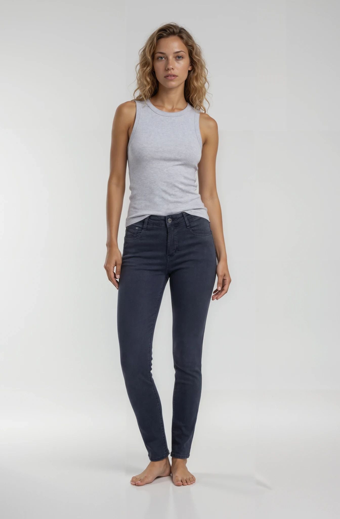 MAPP Bow Twill Jeans DENIM/TWILL 104 NAVY