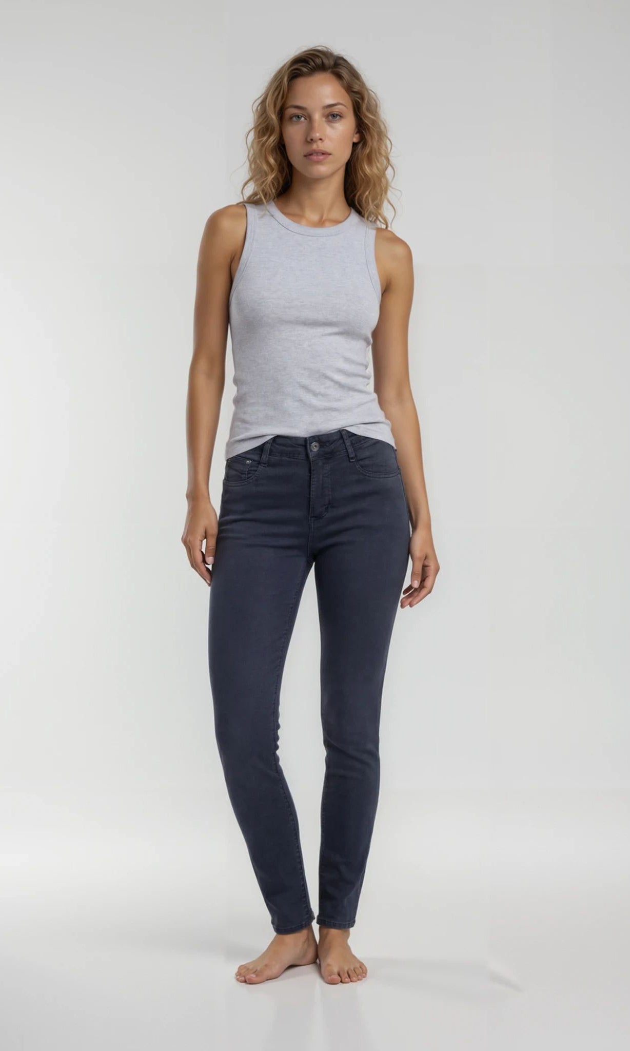 MAPP Bow Twill Jeans DENIM/TWILL 104 NAVY