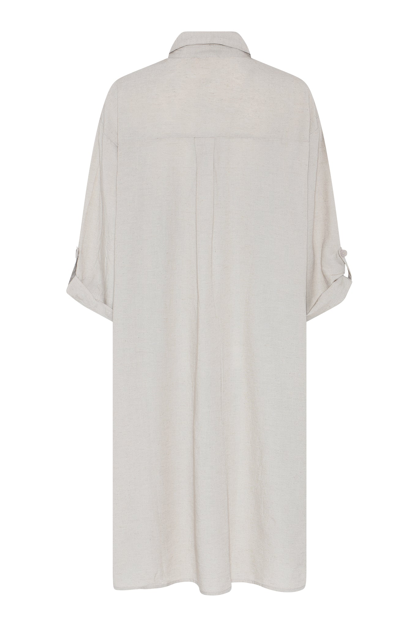DNYcph BUTTON DRESS LINEN 27 SAND