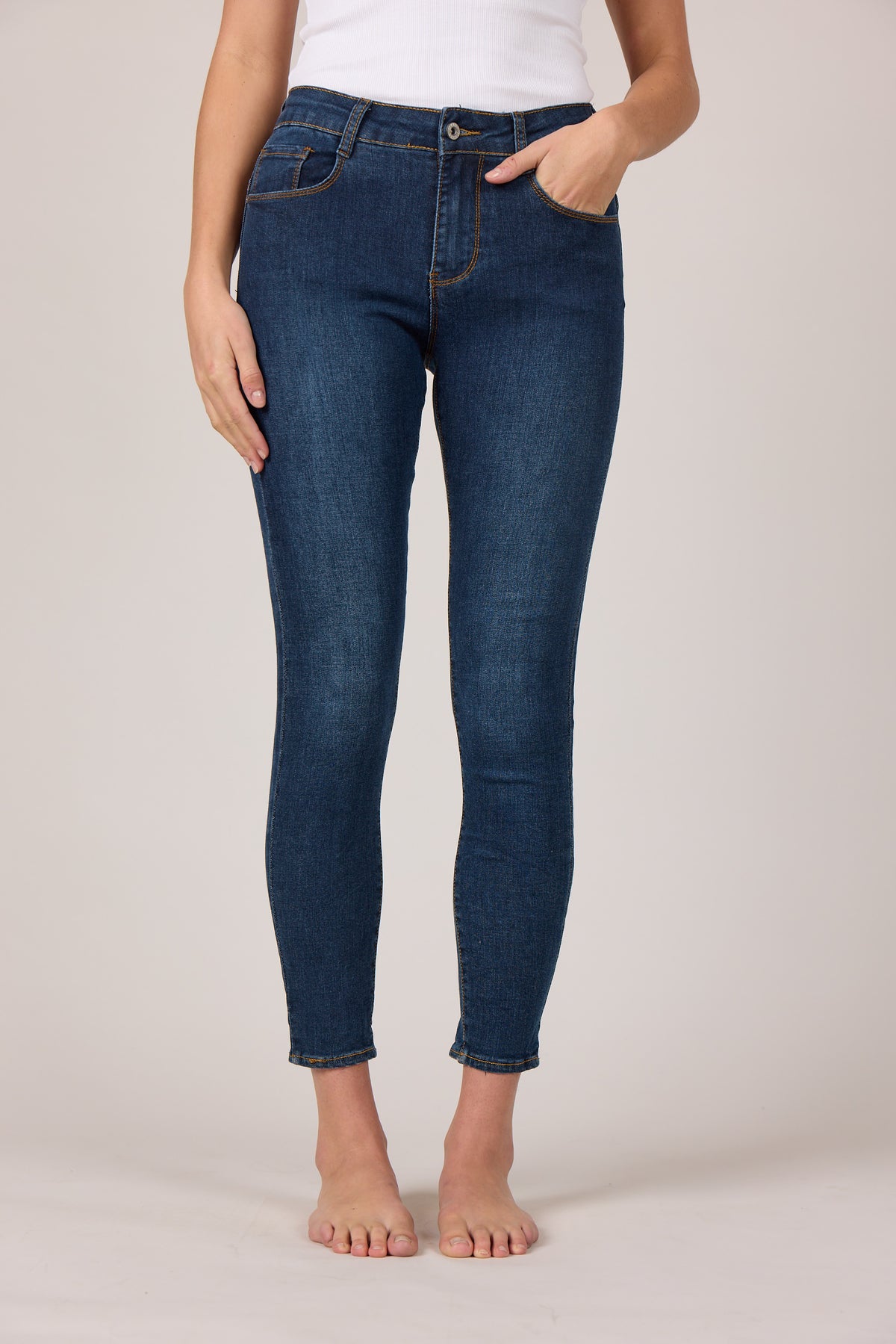 MARC LAUGE Bell Slim Fit Jeans DENIM/TWILL 9696 BLUE DENIM USED