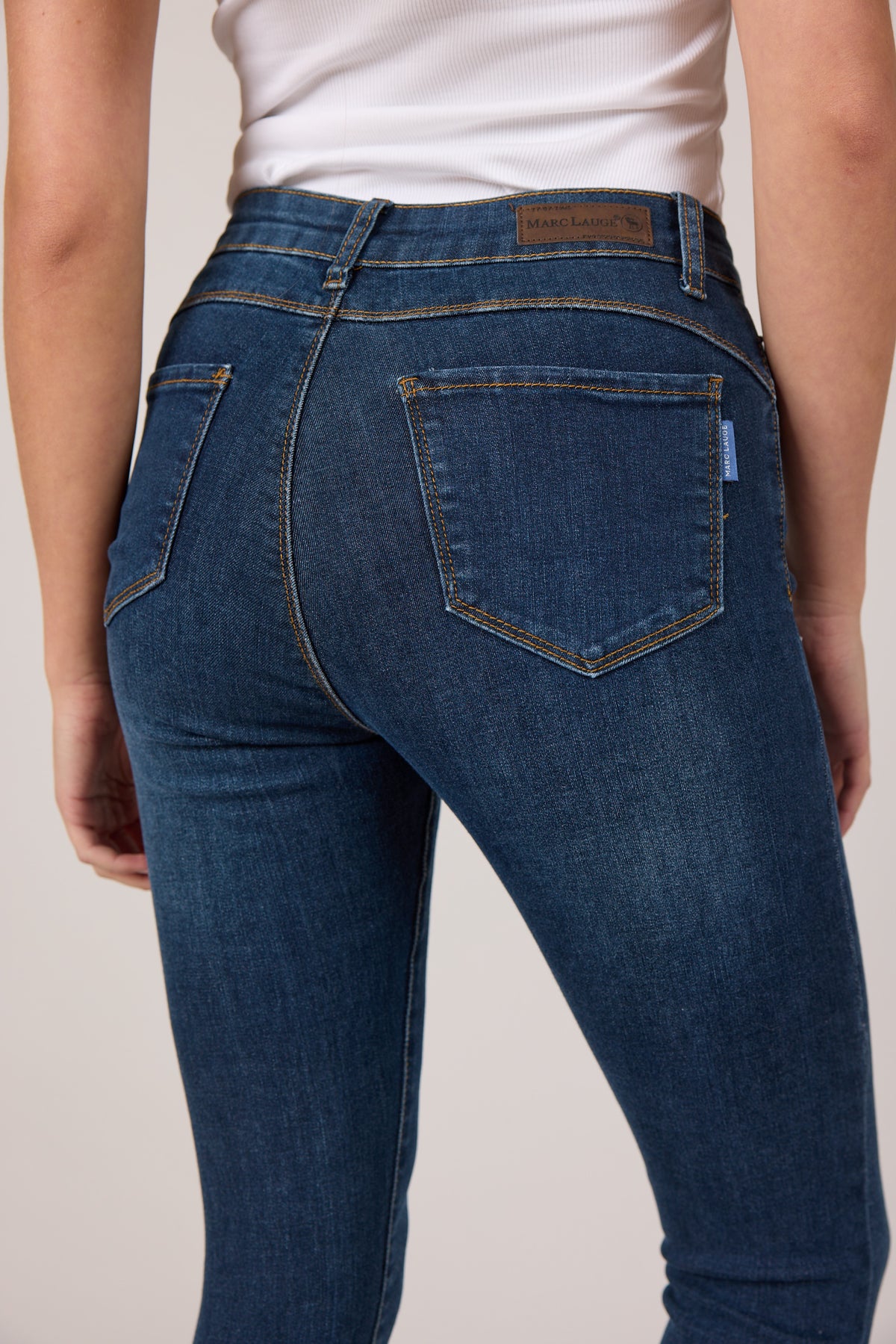 MARC LAUGE Bell Slim Fit Jeans DENIM/TWILL 9696 BLUE DENIM USED