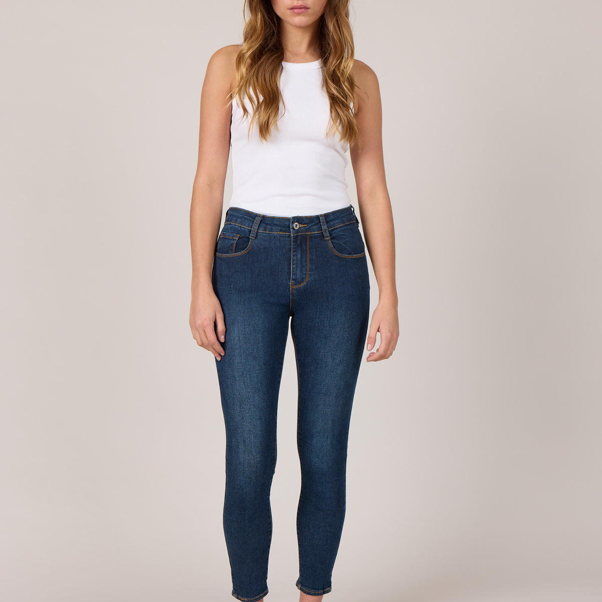 MARC LAUGE Bell Slim Fit Jeans DENIM/TWILL 9696 BLUE DENIM USED