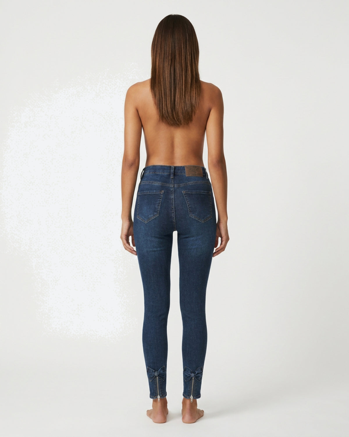 MAPP Bow Denim Jeans DENIM/TWILL 989699 HI-TECH USED DARK BLUE