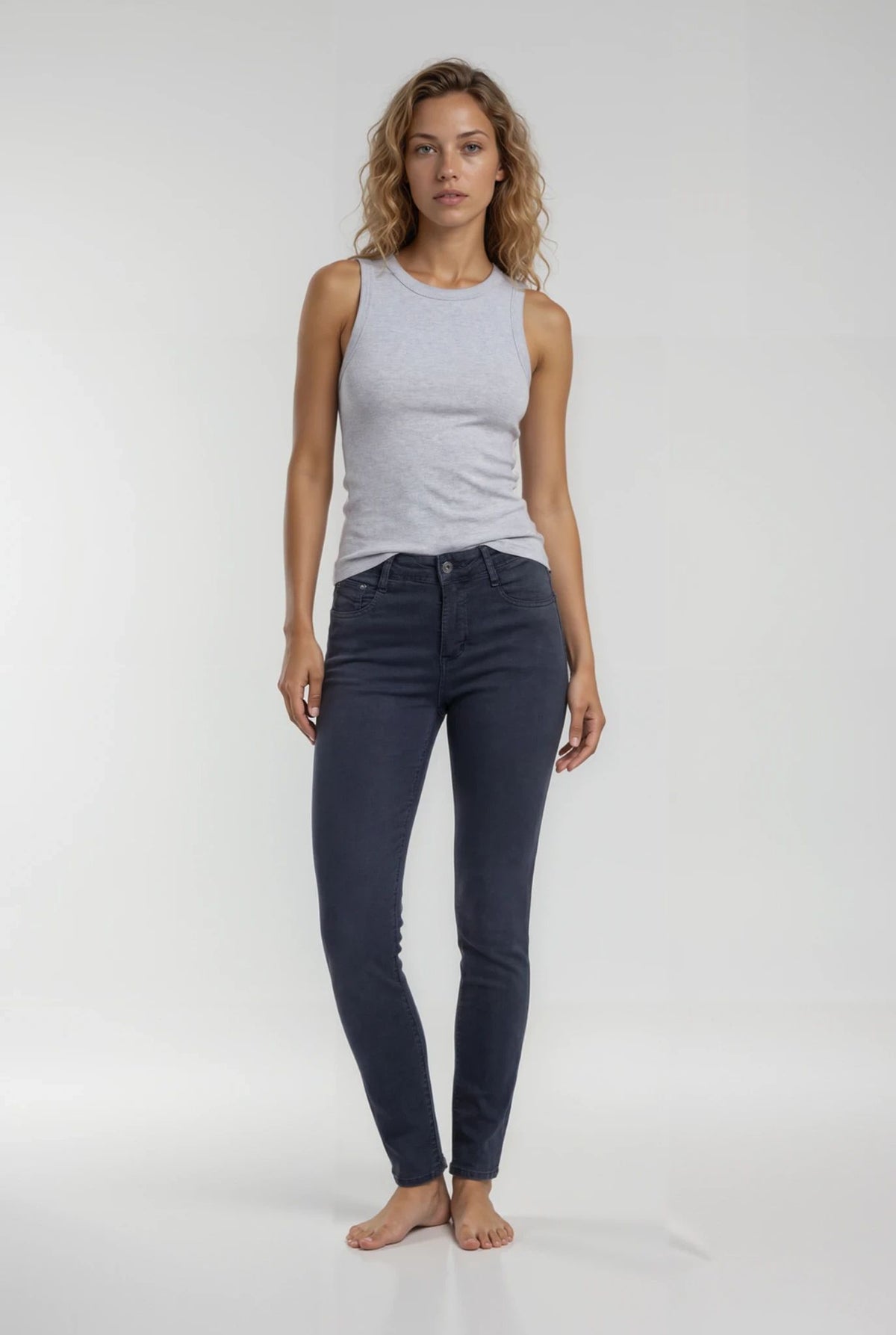 MAPP Bow Twill Jeans DENIM/TWILL 104 NAVY