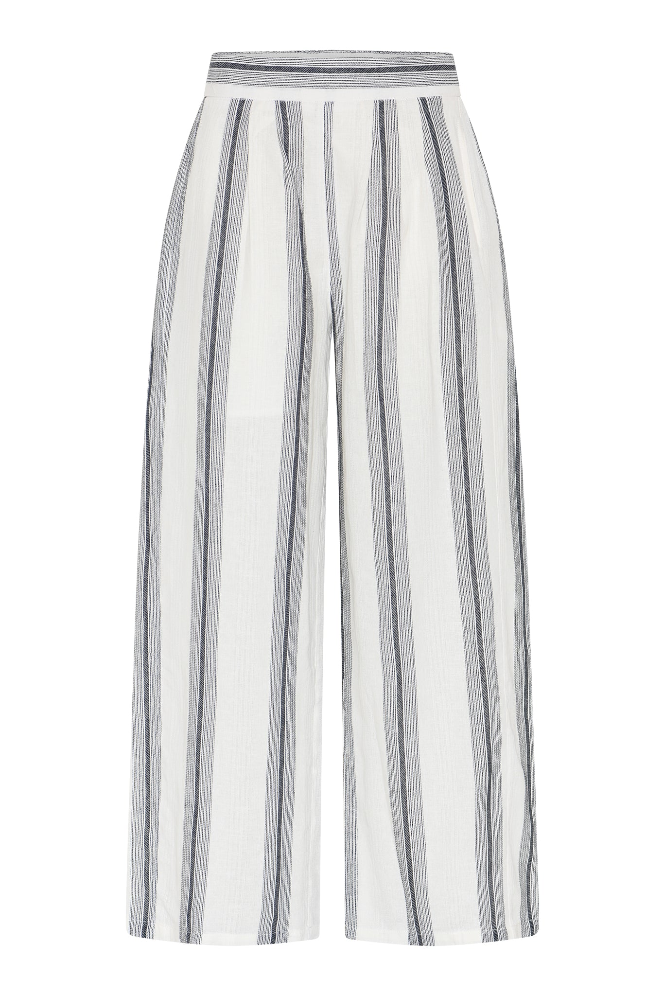 MAPP Caitlin Linen Pants Striped | 100% Linen Pants | MAPP LINEN 104 NAVY