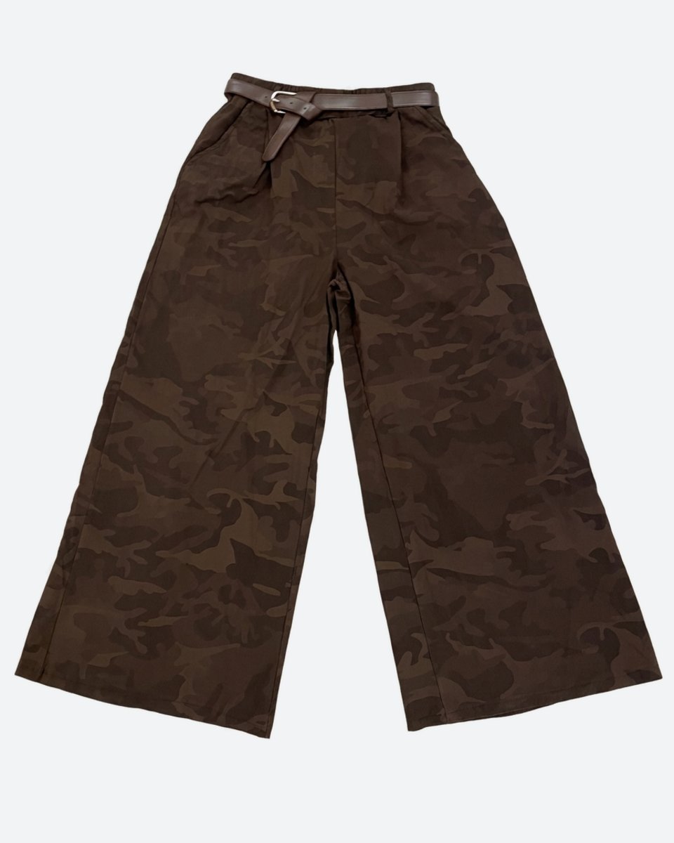 M JEANS CAMOU WIDE PANT PANTS 129 CHOCOLATE