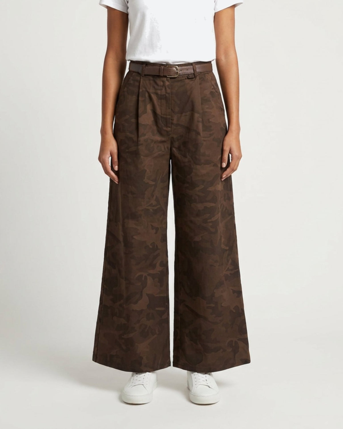 M JEANS CAMOU WIDE PANT PANTS 129 CHOCOLATE