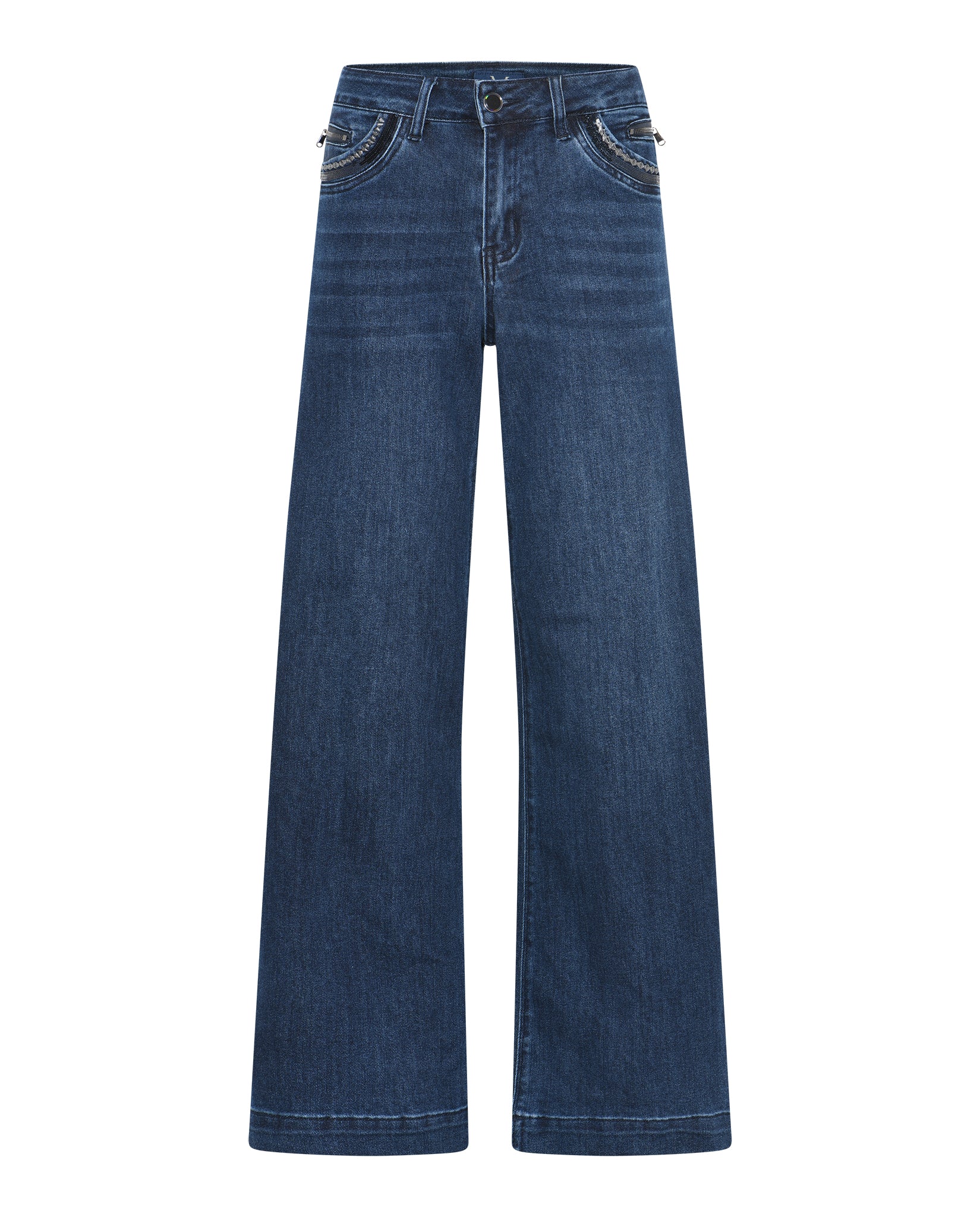 MARC LAUGE CHANELLI WIDE DENIM JEANS DENIM/TWILL 9696 BLUE DENIM USED
