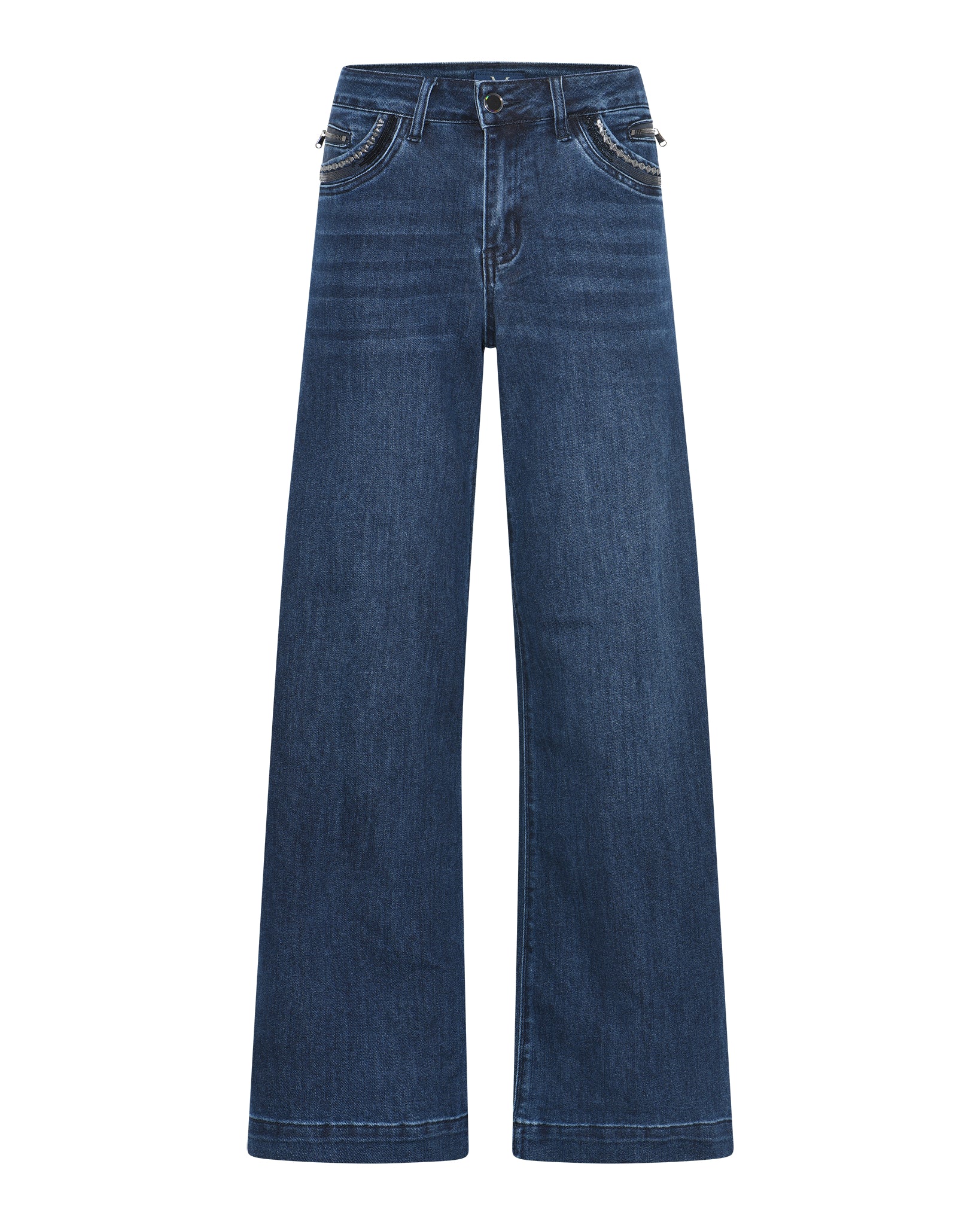 MARC LAUGE CHANELLI WIDE DENIM JEANS DENIM/TWILL 9696 BLUE DENIM USED