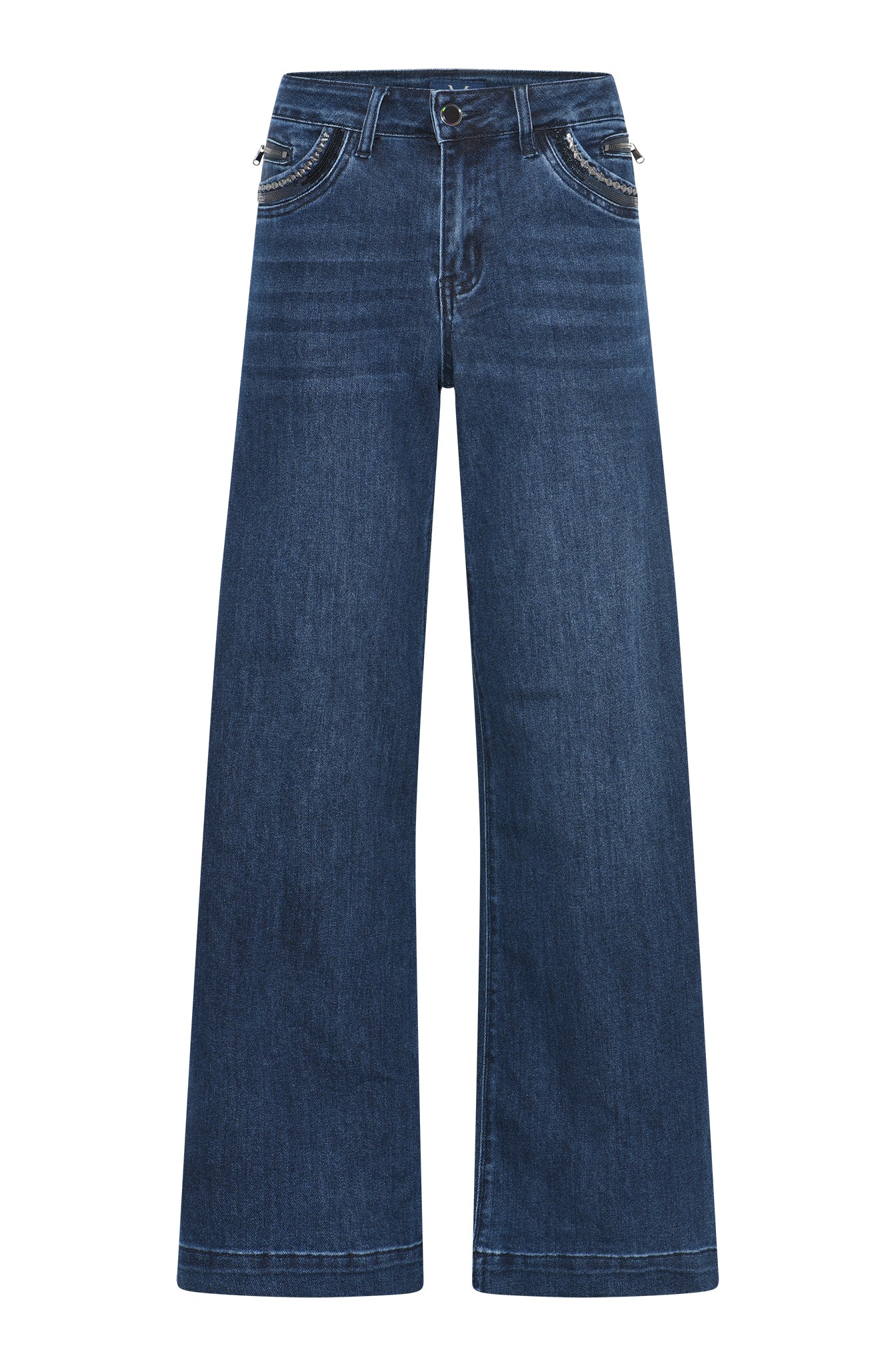 MARC LAUGE CHANELLI WIDE DENIM JEANS DENIM/TWILL 9696 BLUE DENIM USED