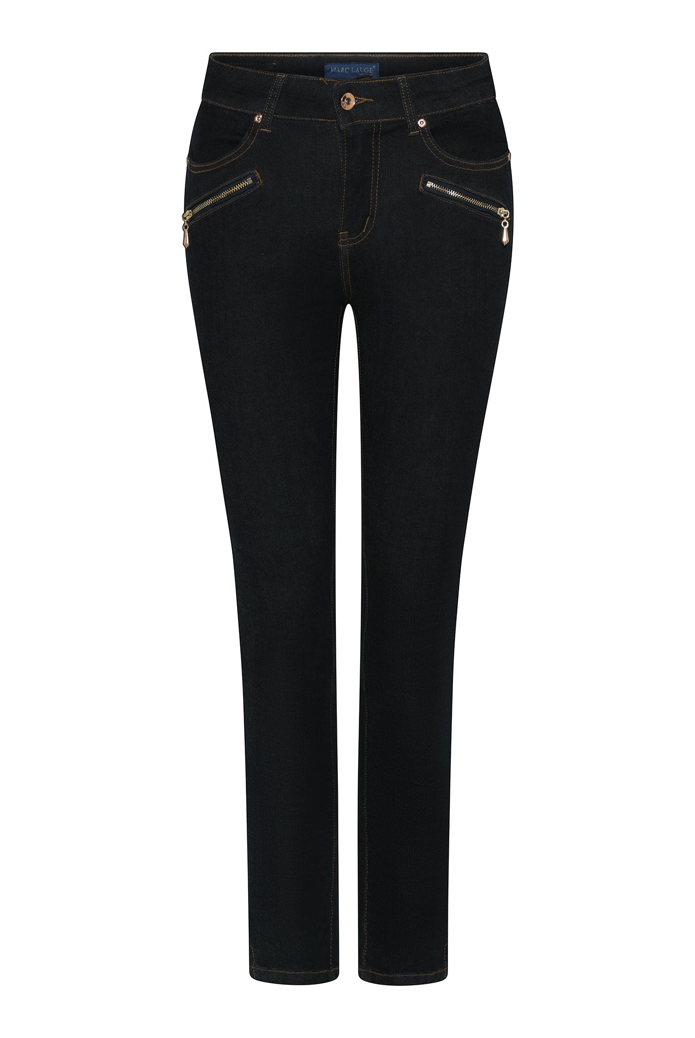 MARC LAUGE CHANNE 7/8 DENIM JEANS GOLD DENIM/TWILL 98 DARK BLUE