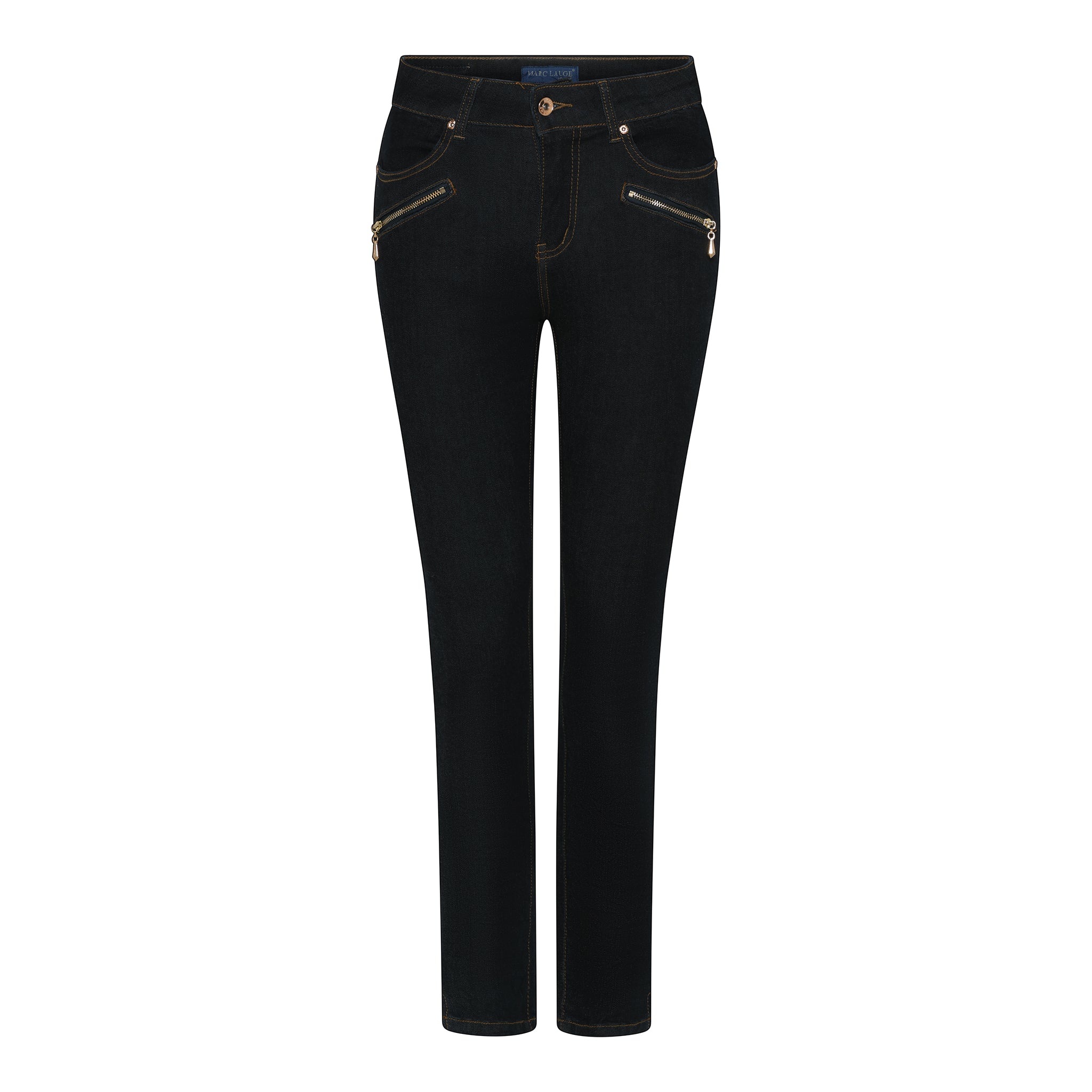 MARC LAUGE CHANNE 7/8 DENIM JEANS GOLD DENIM/TWILL 98 DARK BLUE