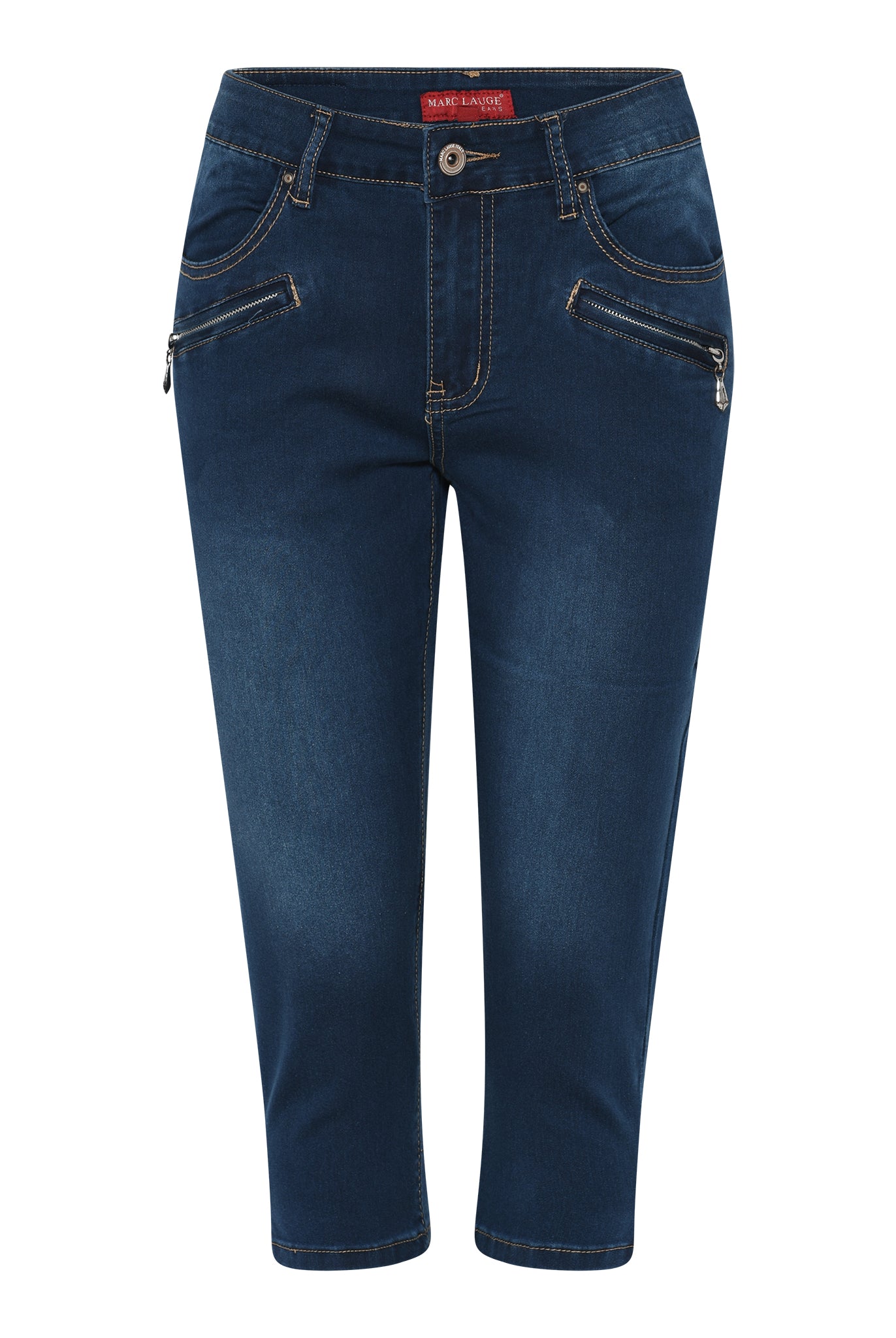 MARC LAUGE CHANNE PIRAT DENIM JEANS PANTS 3/4 969699 DARK BLUE USED