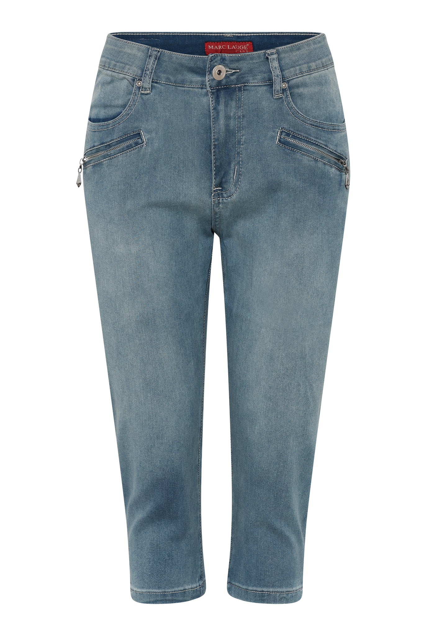 MARC LAUGE CHANNE PIRAT DENIM JEANS PANTS 3/4 919699 BENNETON LIGHT BLUE