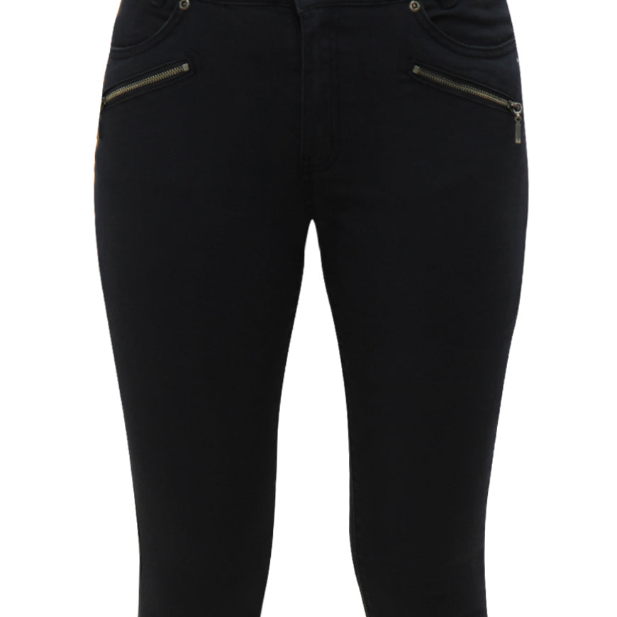 MARC LAUGE CHANNE PIRAT TWILL JEANS PANTS 3/4 80 BLACK