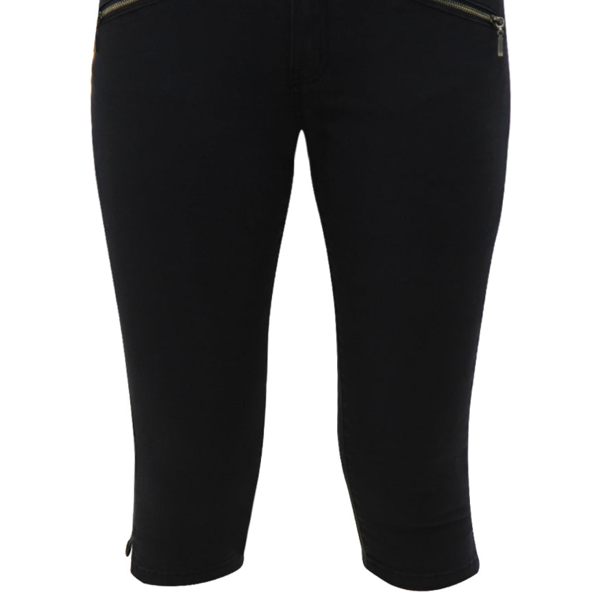 MARC LAUGE CHANNE TWILL PIRAT PANTS 3/4 80 BLACK