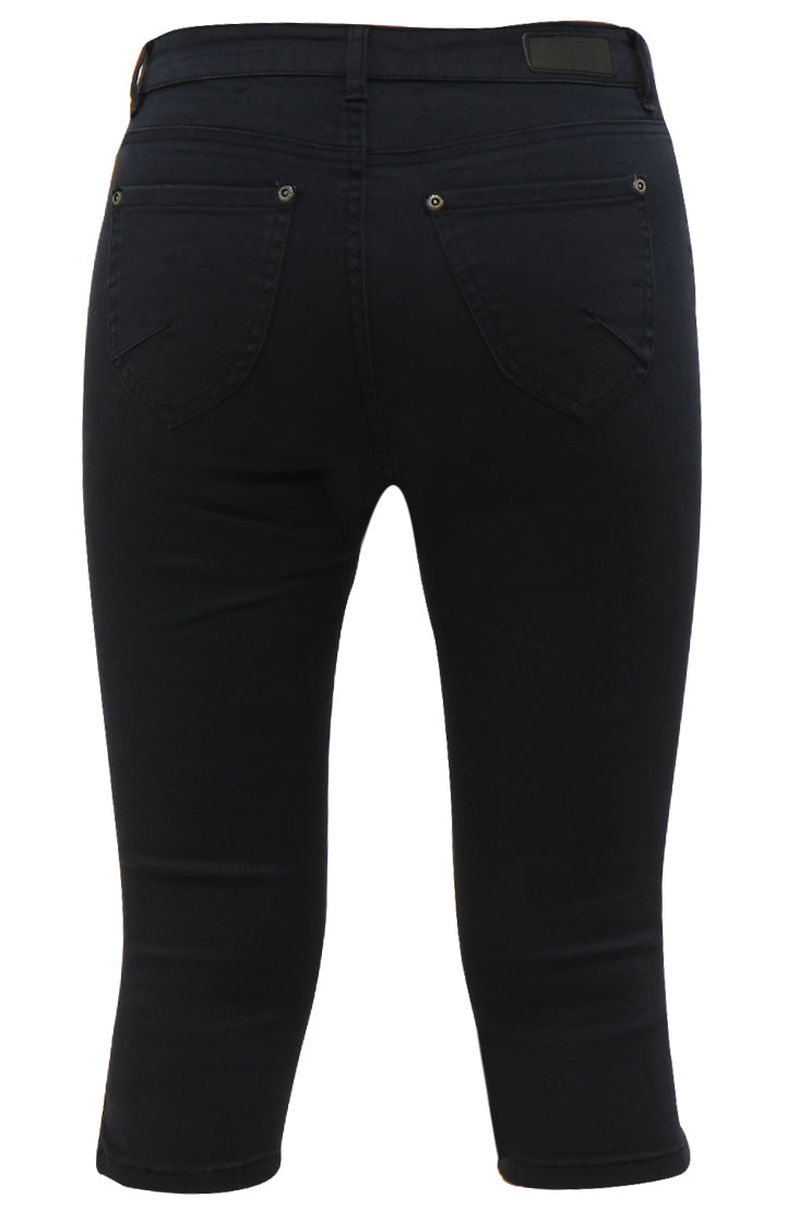 MARC LAUGE CHANNE PIRAT TWILL JEANS PANTS 3/4 80 BLACK