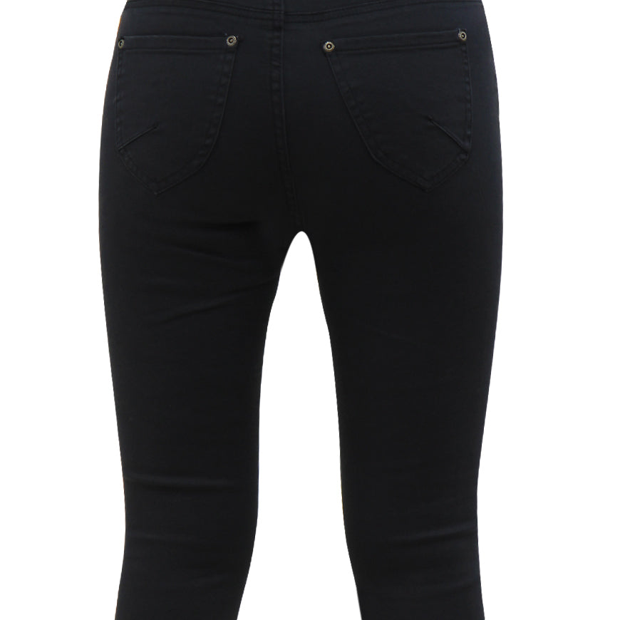 MARC LAUGE CHANNE PIRAT TWILL JEANS PANTS 3/4 80 BLACK