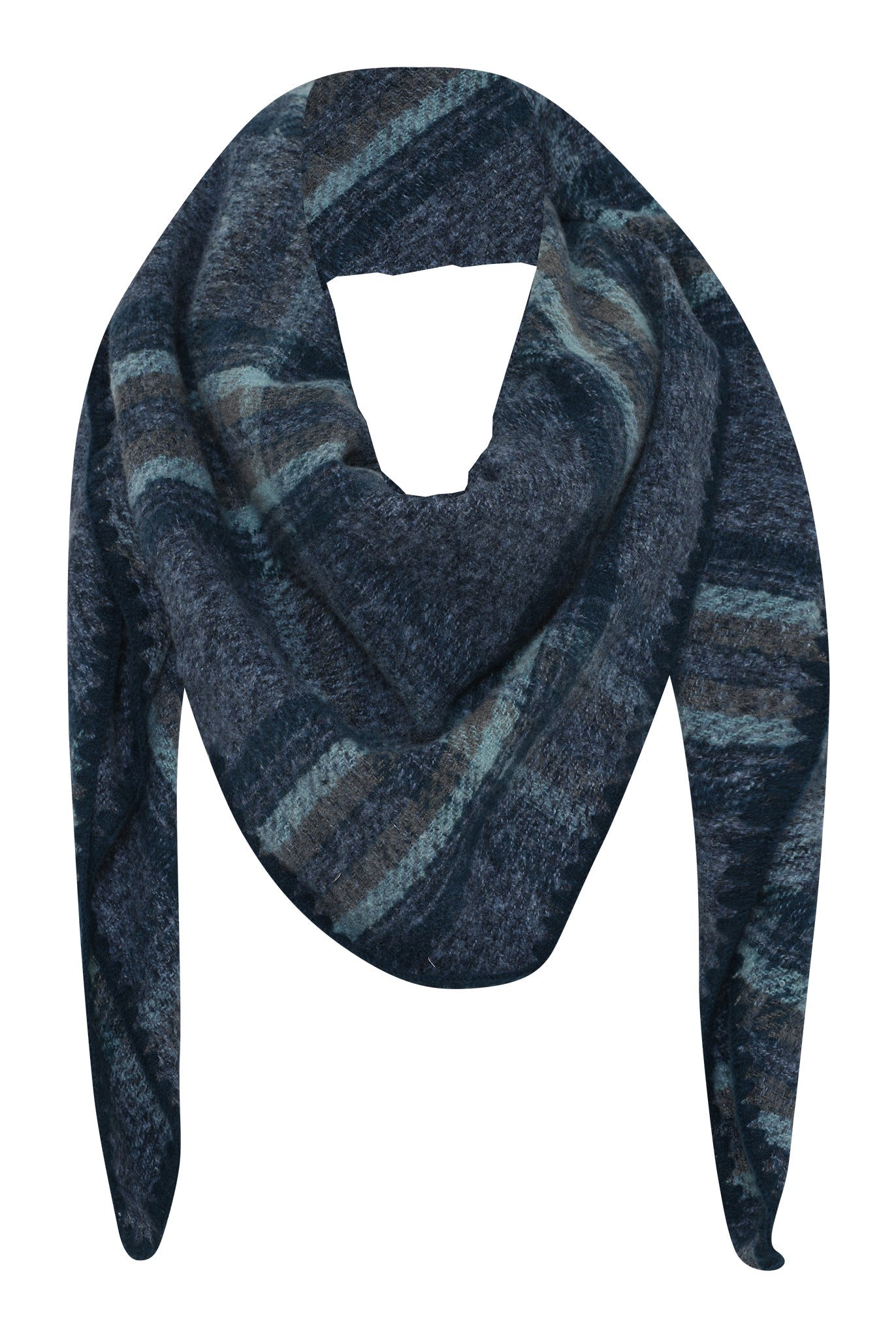 M JEANS CHECK BIG SCARF ACCESSORIES 104 NAVY