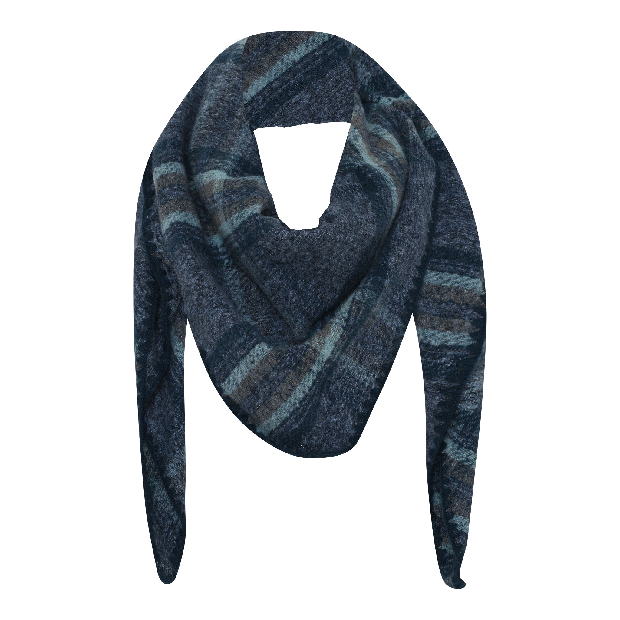 M JEANS CHECK BIG SCARF ACCESSORIES 104 NAVY