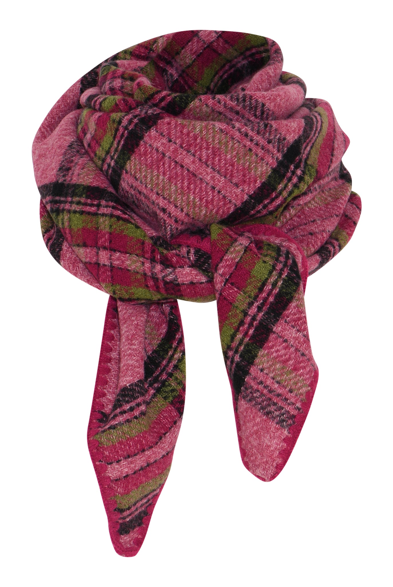 M JEANS CHECK BIG SCARF ACCESSORIES 514 PINK