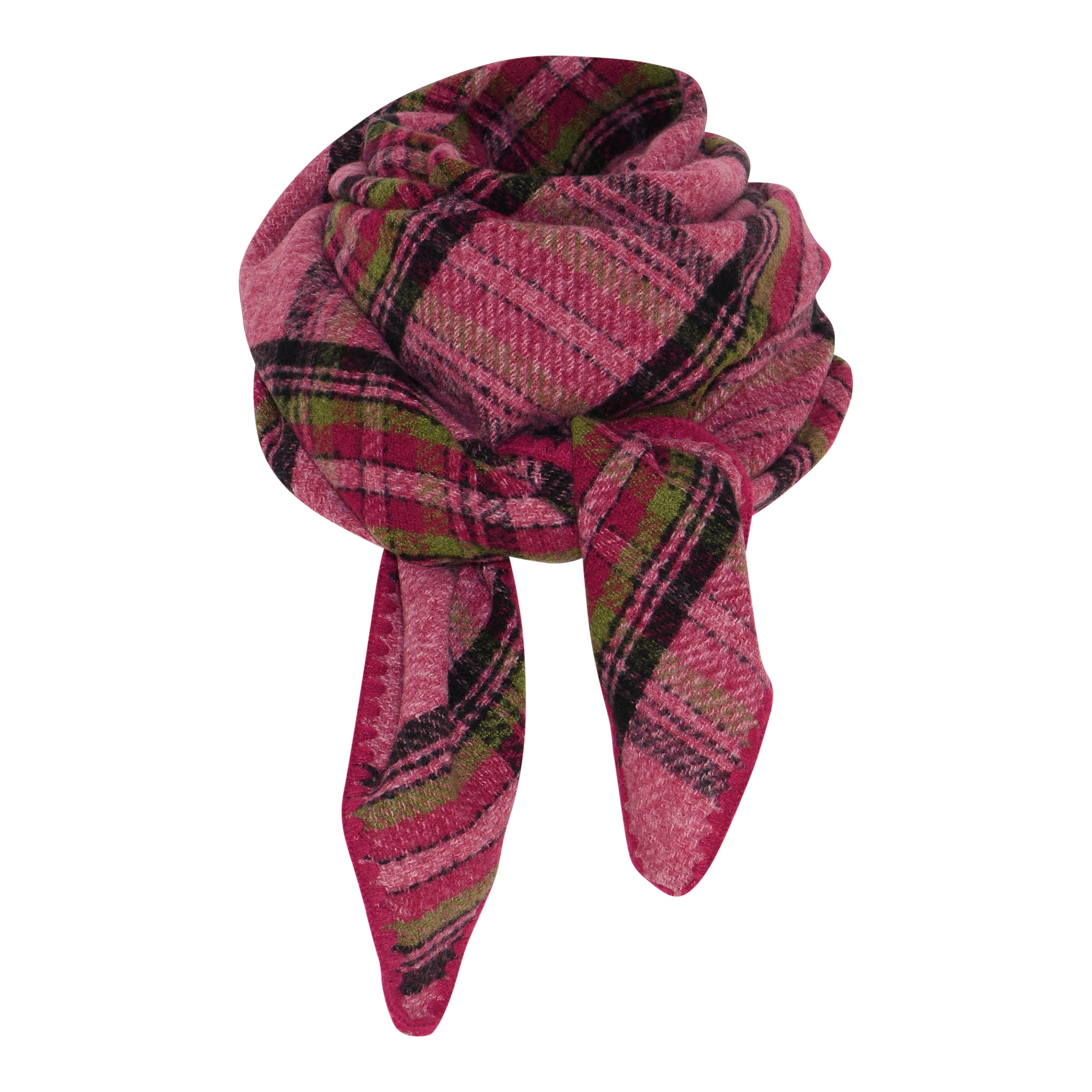 M JEANS CHECK BIG SCARF ACCESSORIES 514 PINK