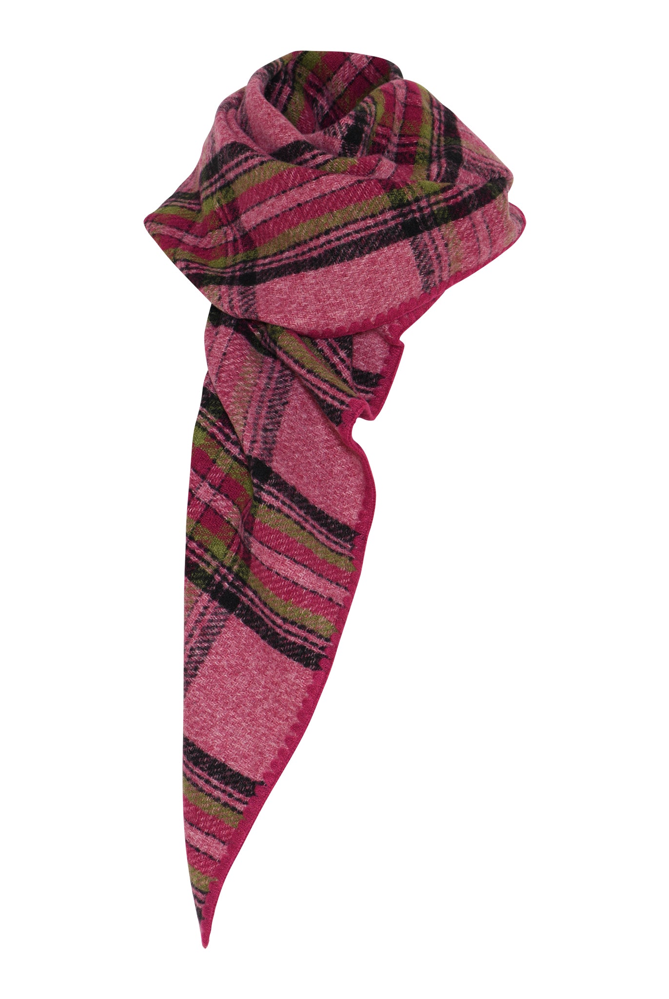 M JEANS CHECK BIG SCARF ACCESSORIES 514 PINK