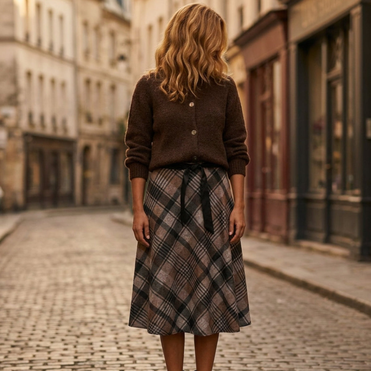 MOONDUST CHECK SKIRT SHORTS/SKIRT 136 FANGO