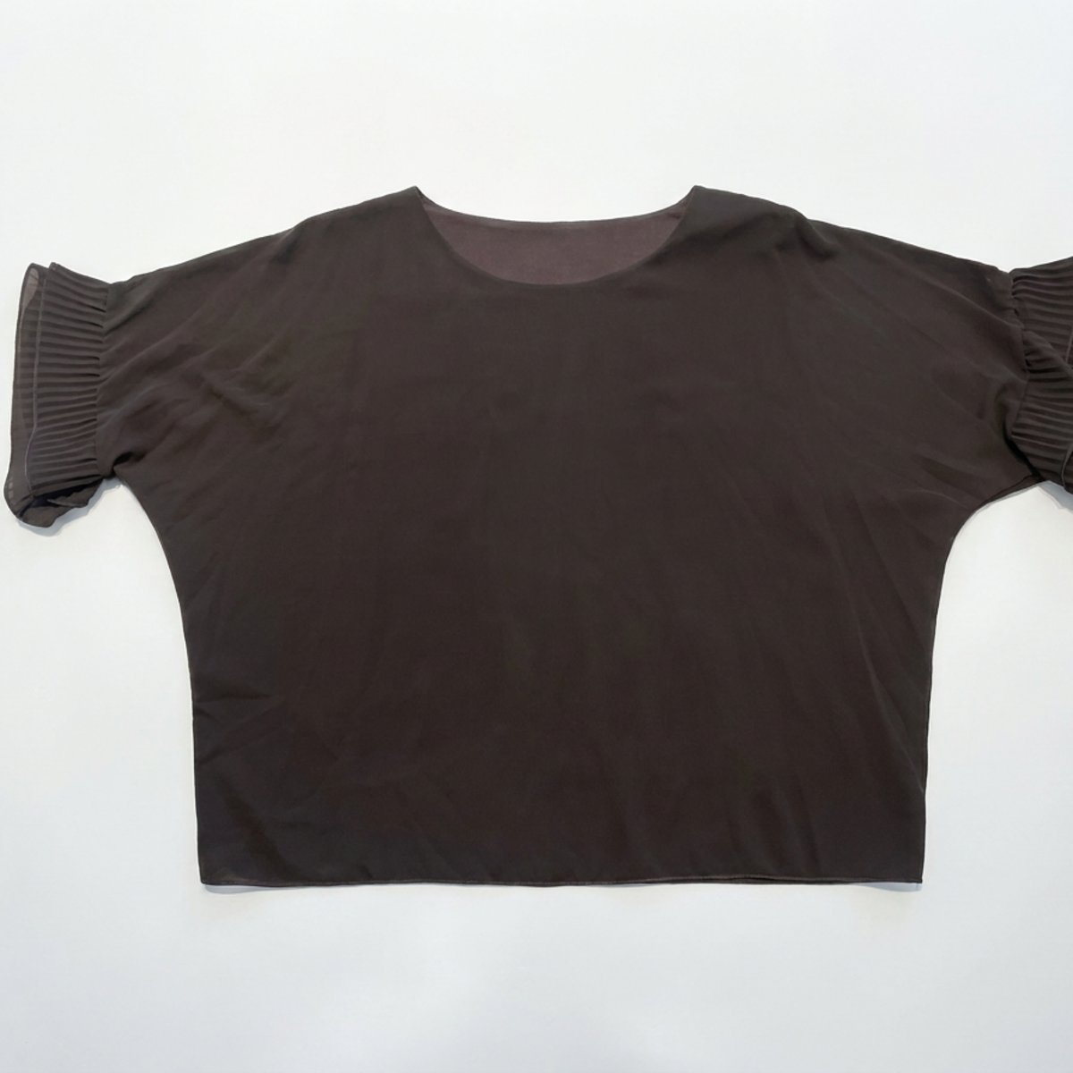MOONDUST CHIFON BLOUSE BLOUSE/SHIRT 129 CHOCOLATE