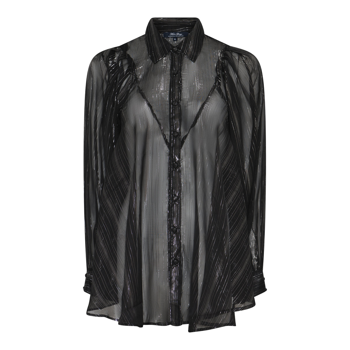 MARC LAUGE CHIFON LUX BLOUSE BLOUSE/SHIRT 80 BLACK