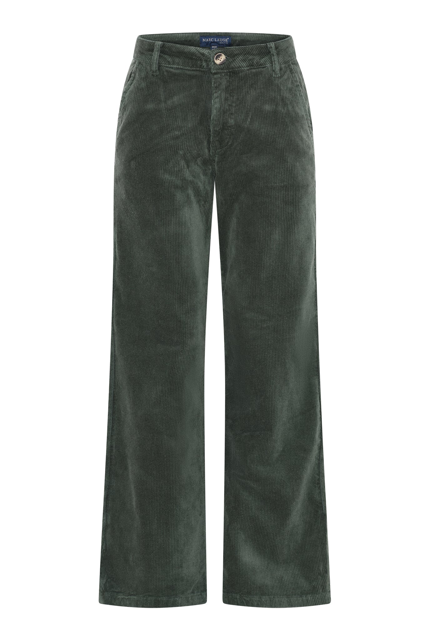 MARC LAUGE CHINO FLARE 8W CORD PANT CORD/FLØJL 267 MOSS GREEN