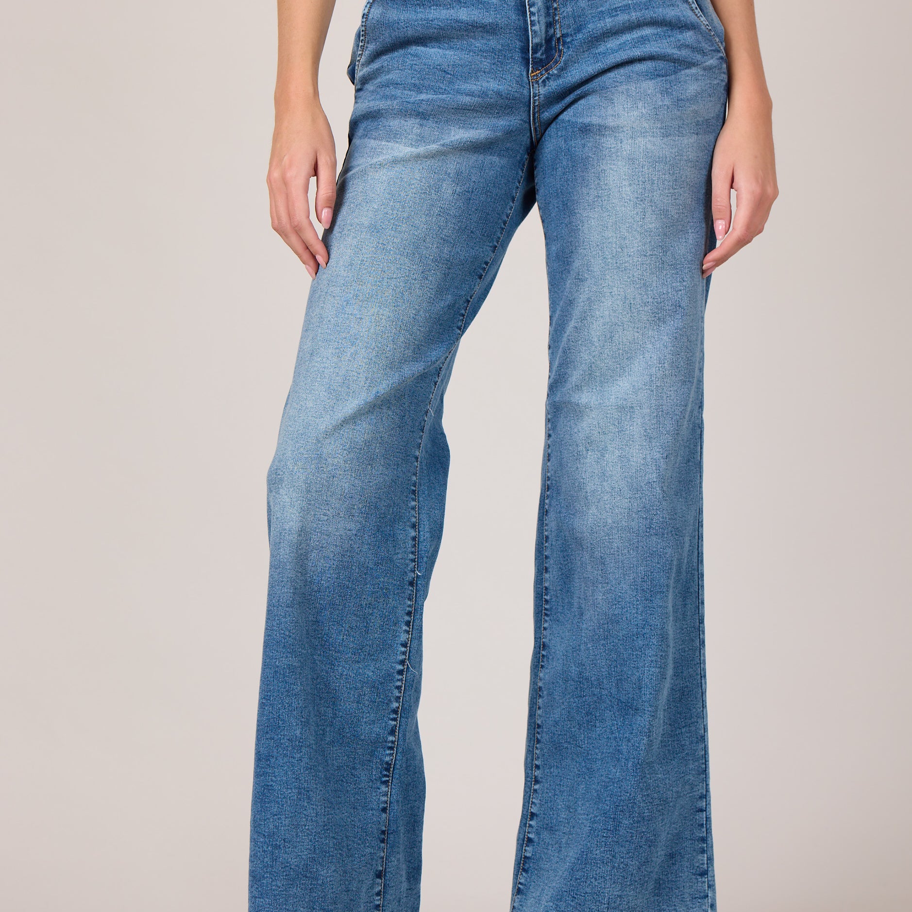MAPP CHINO FLARE DENIM JEANS DENIM/TWILL 9396 DENIM USED