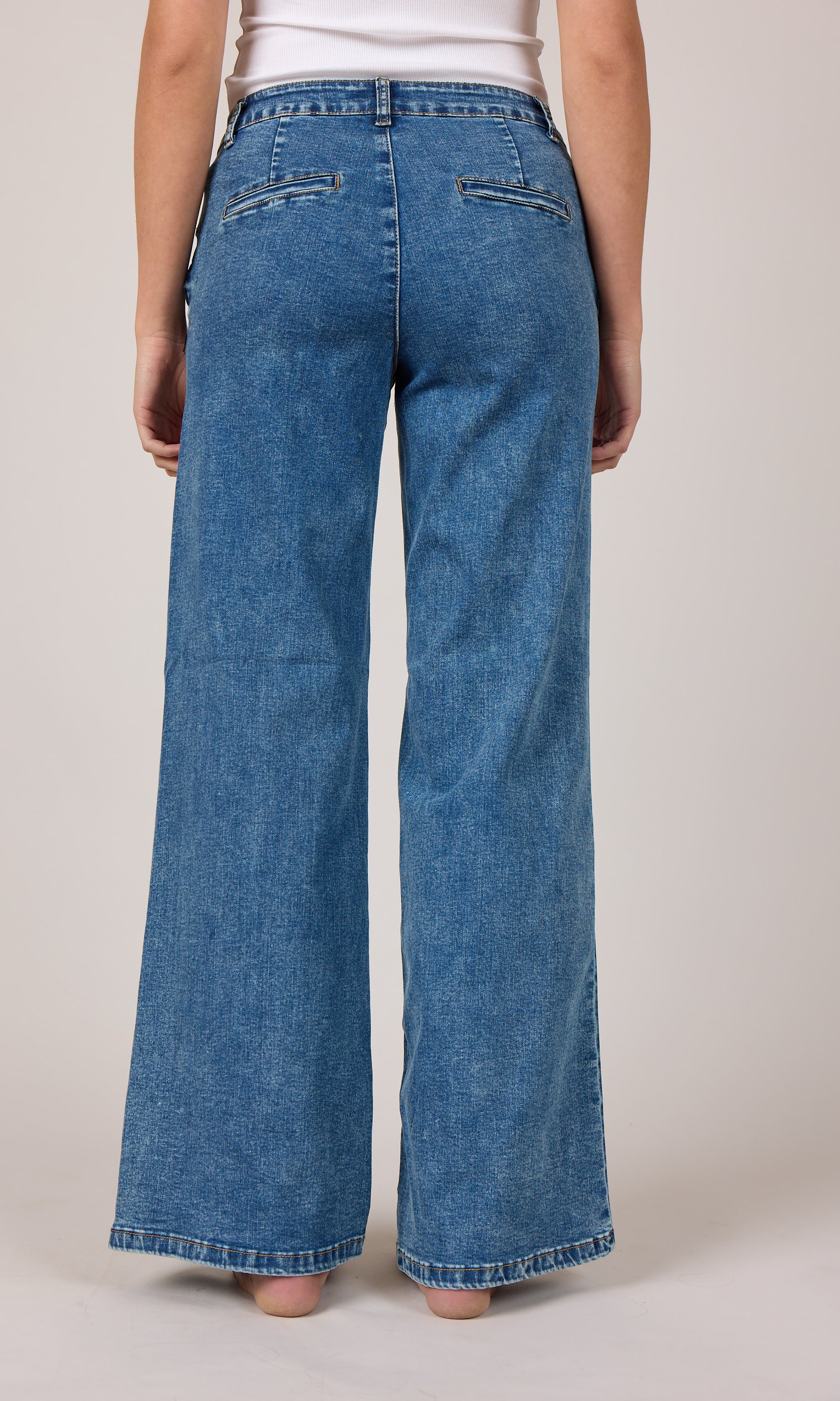 MARC LAUGE Chino Flare Denim Jeans DENIM/TWILL 9196 LIGHT BLUE USED